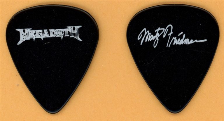Megadeth Marty Friedman Vintage Guitar Pick - 1990 Rust In Peace Tour