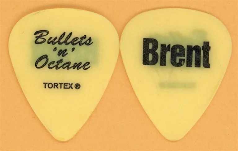 Bullets N Octane Brent Clawson Vintage Guitar Pick - 2000 US Tour