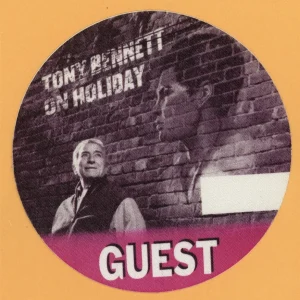 Tony Bennett 1997 On Holiday Concert Tour Guest Backstage Pass
