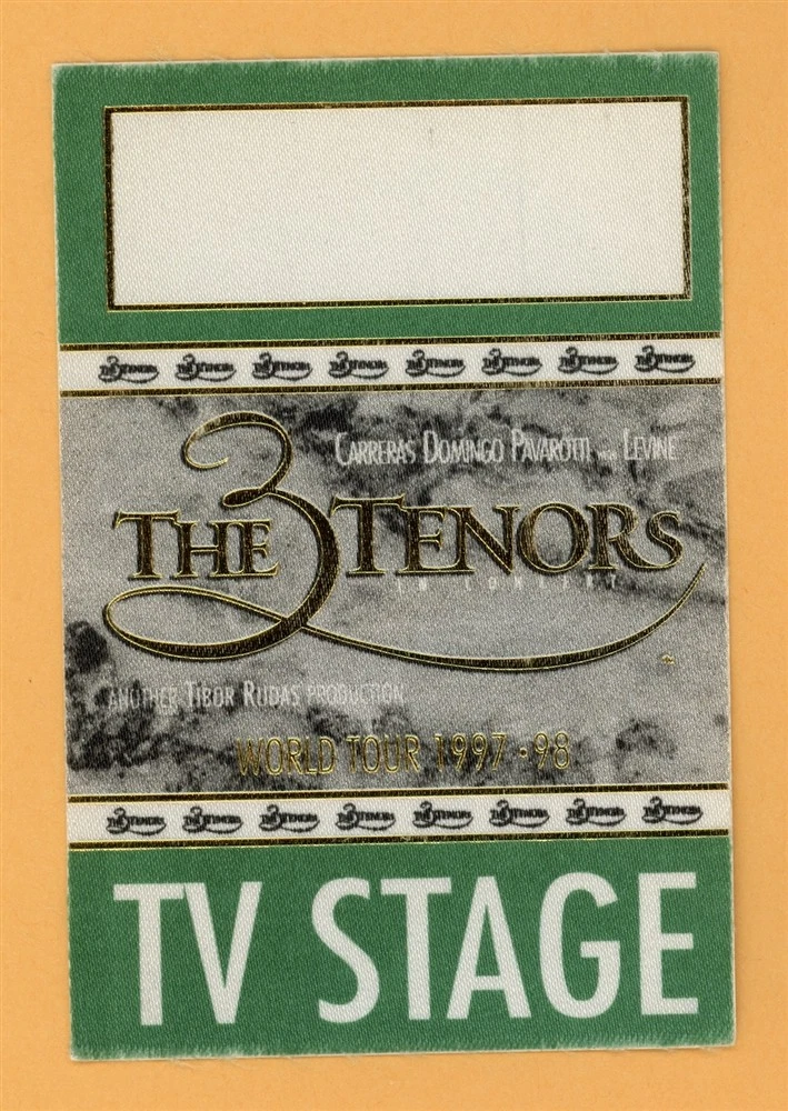 3 Tenors 1998 Luciano Pavarotti Concert Tour TV STAGE Backstage Pass