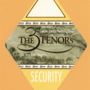 3 Tenors 1998 Luciano Pavarotti Concert Tour SECURITY Backstage Pass