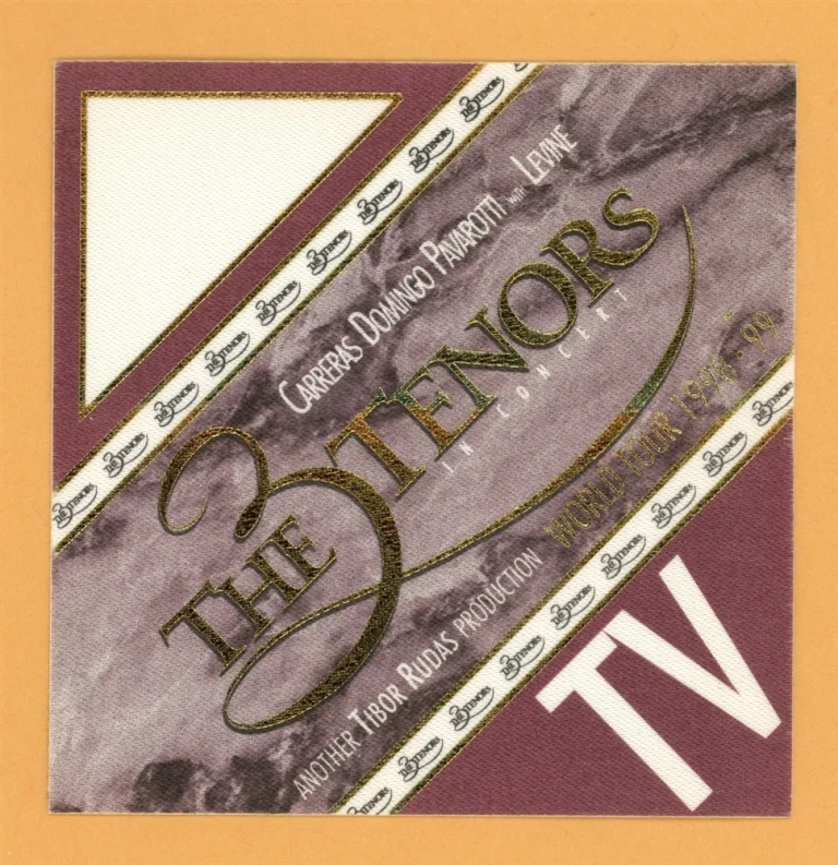 3 Tenors 1998 Luciano Pavarotti Concert Tour TV Backstage Pass