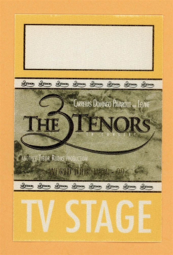 3 Tenors 1998 Luciano Pavarotti Concert Tour TV STAGE Backstage Pass