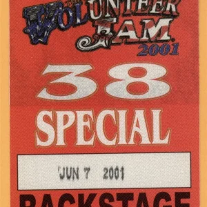38 Special 2001 Tour Backstage Pass