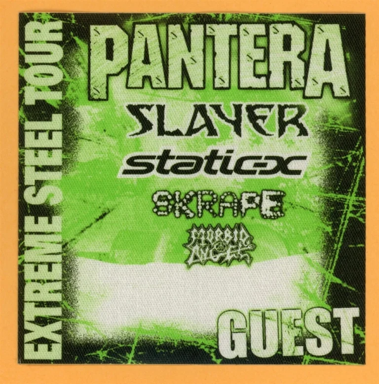 Pantera 2001 Reinventing the Steel Concert Tour w/ Slayer Guest Backstage Pass