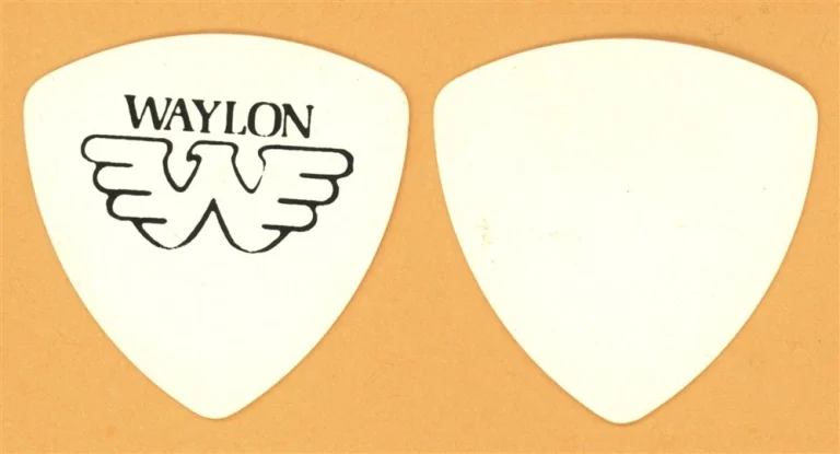 Waylon Jennings Vintage Stage BONE WHITE Guitar Pick - 1982 Tour
