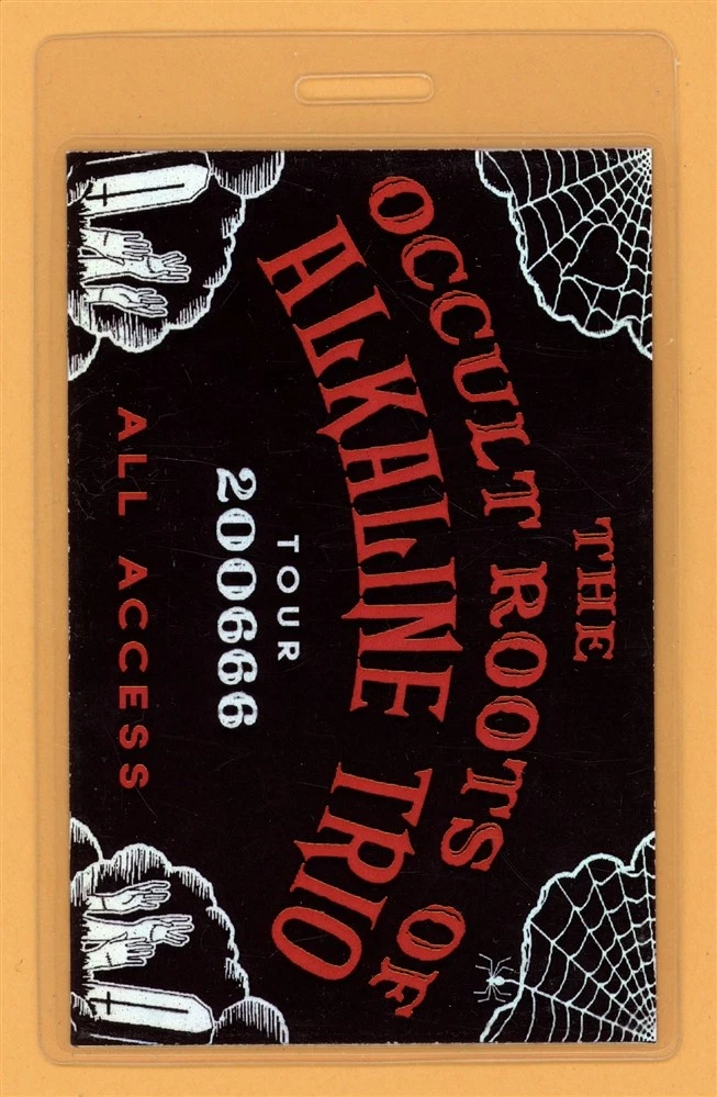 Alkaline Trio 2006 Occult Roots Tour All Access Laminated Backstage Pass