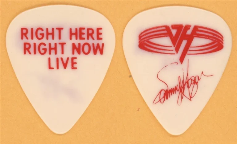 Van Halen Sammy Hagar Vintage Guitar Pick - 1993 Right Here Right Now Tour