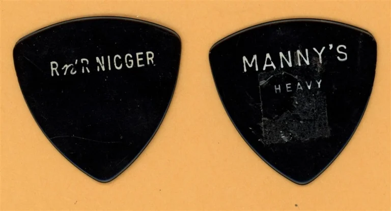 Patti Smith Group RNR Ni&&er Vintage Stage Used Guitar Pick - 1978 Easter Tour