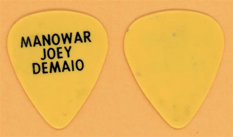 Manowar Joey Demaio Vintage Guitar Pick - 1984 Sign of the Hammer Tour