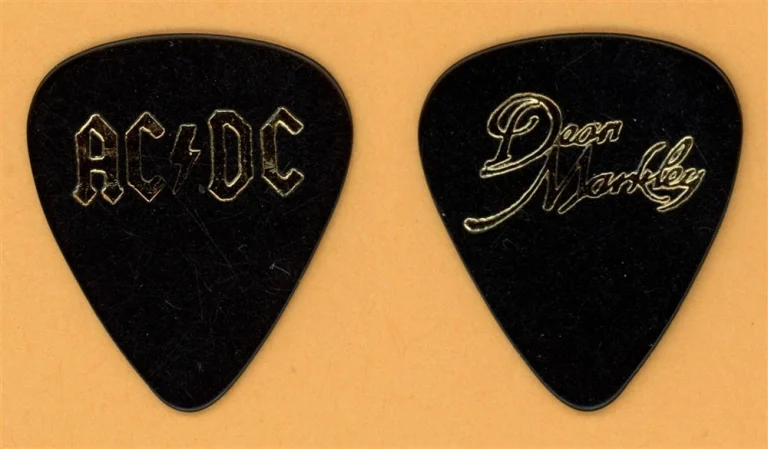 AC/DC Angus Young Gold Vintage Guitar Pick - 1985 Fly on The Wall Tour