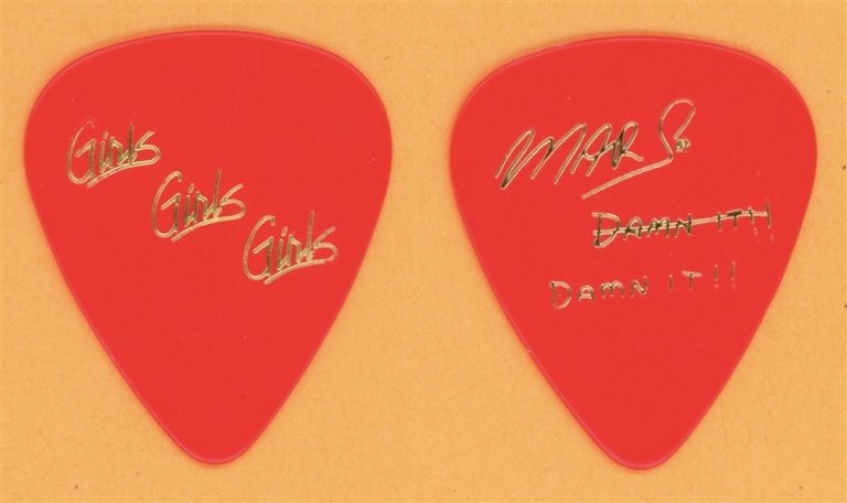 Motley Crue Mick Mars Vintage Guitar Pick - 1987 Girls Girls Girls Tour