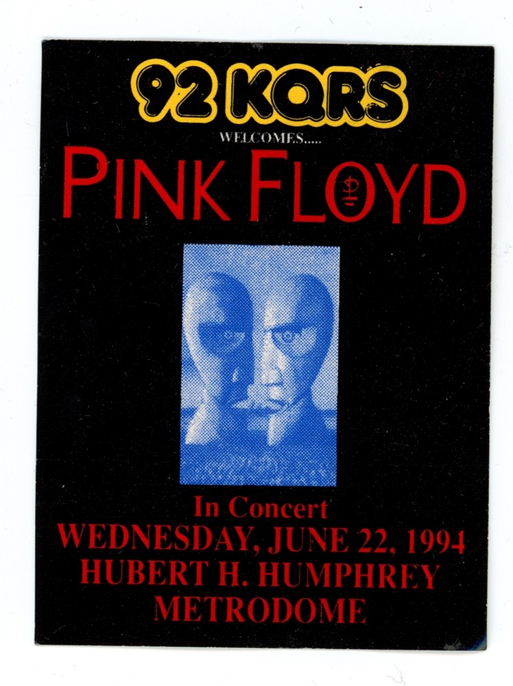 Pink Floyd In Concert Metrodome 92 KQRS NM - 1994 Division Bell