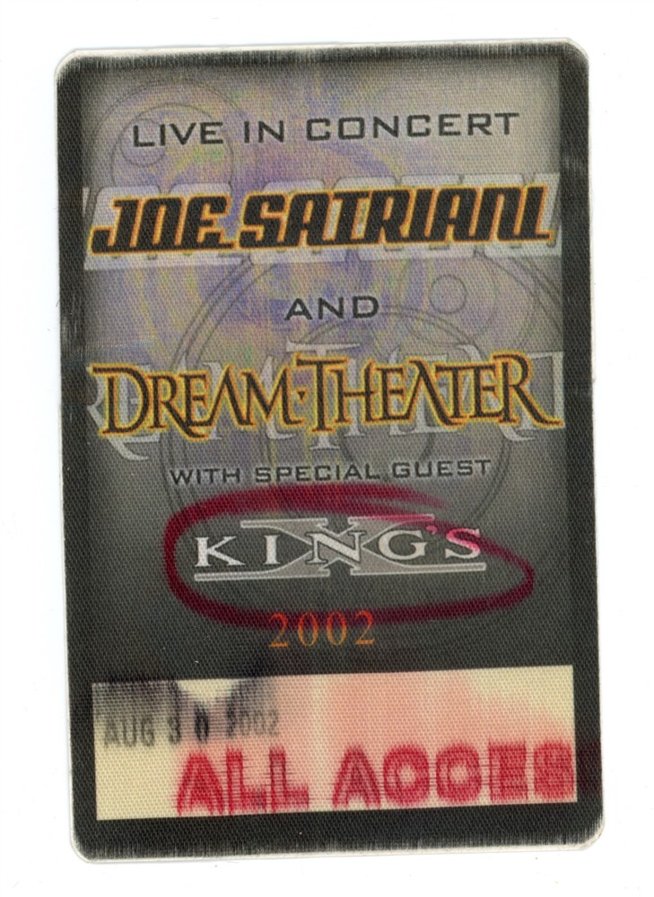 Joe Satriani 2002 Dream Theater Kings X Concert Tour All Access Backstage Pass
