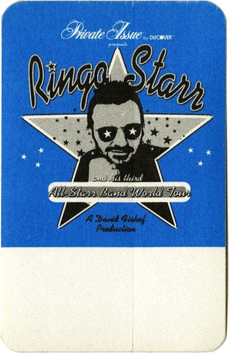 Ringo Starr 1995 All-Starr Band Concert Tour Guest Backstage Pass