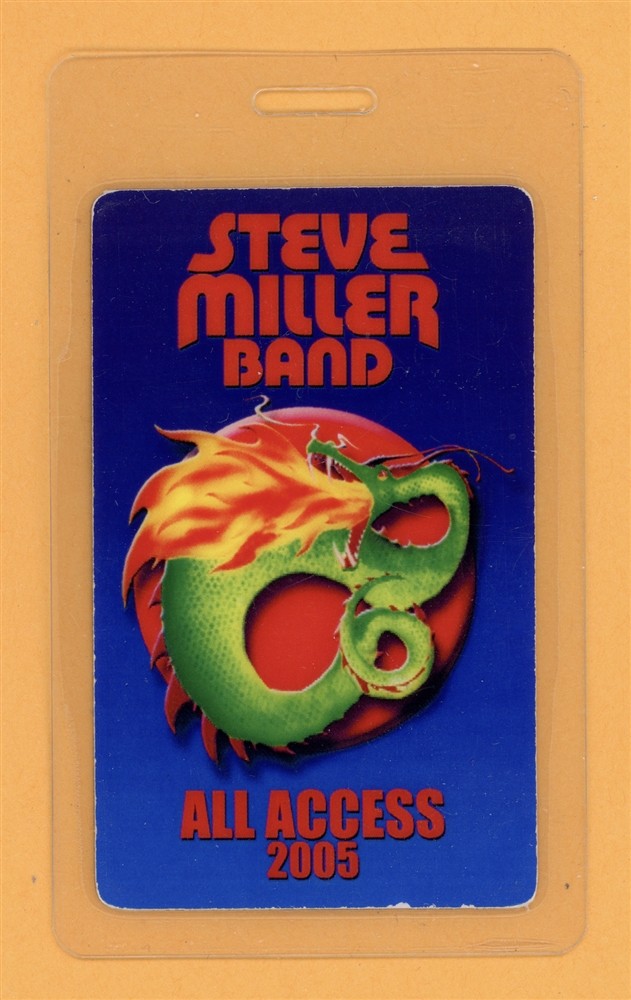 Steve Miller Band 2005 Concert Tour All Access Laminated Backstage Pass