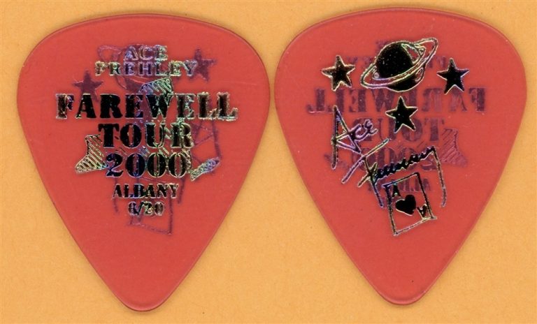 KISS 2000 Farewell Tour Ace Frehley Vintage Guitar Pick - Albany, NY