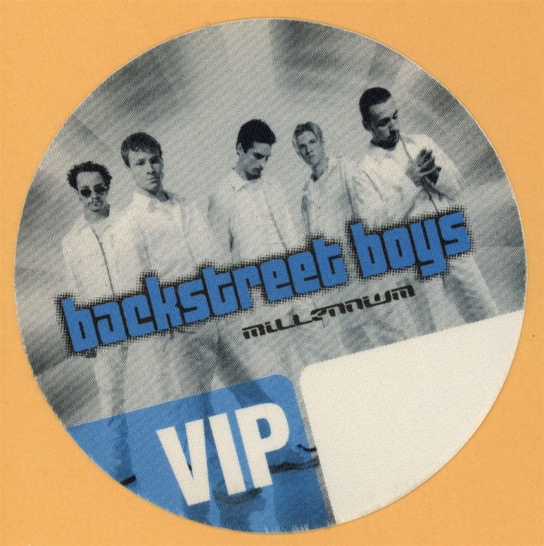 Backstreet Boys 2000 Millennium Concert Tour VIP Backstage Pass