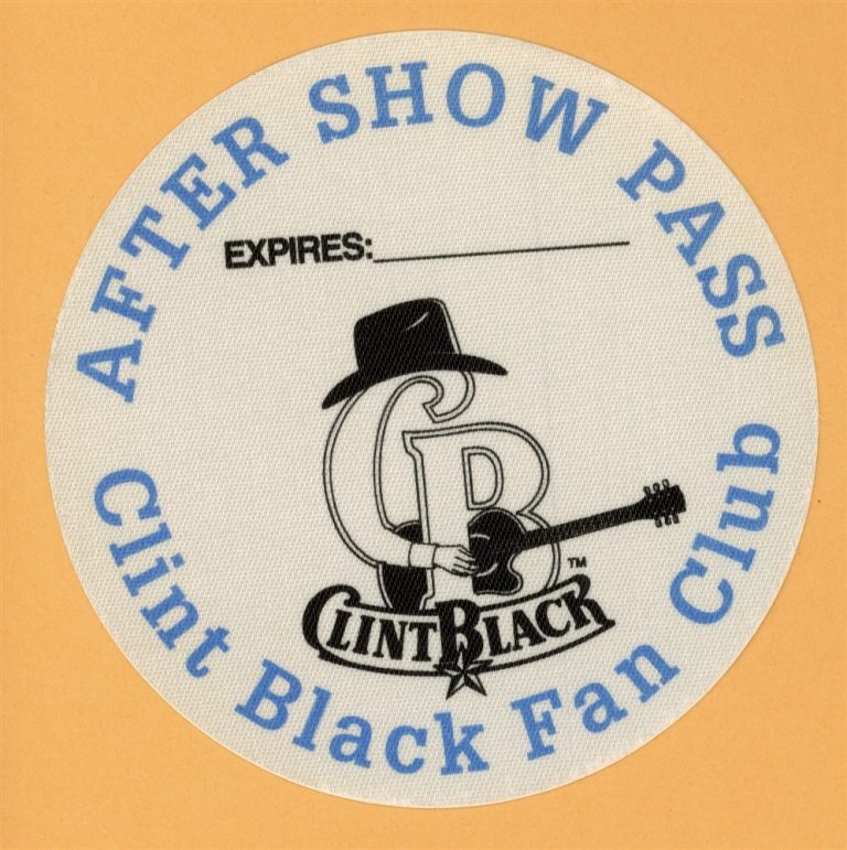 Clint Black 1996 Nothin' but Taillights Concert Tour FAN CLUB Backstage Pass