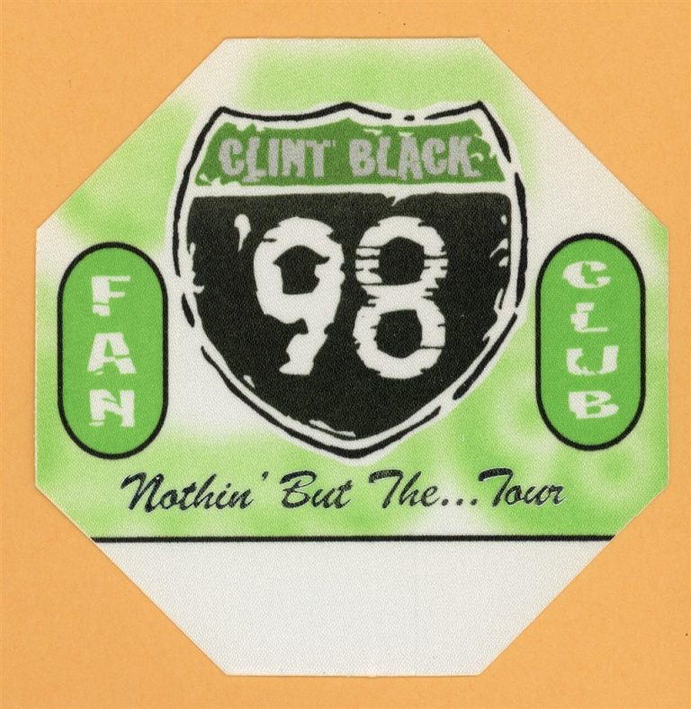 Clint Black 1998 Nothin' but Taillights Concert Tour FAN CLUB Backstage Pass
