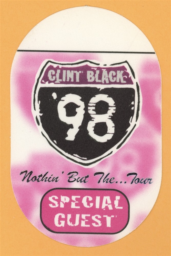 Clint Black 1998 Nothin' but Taillights Concert Tour GUEST Backstage Pass