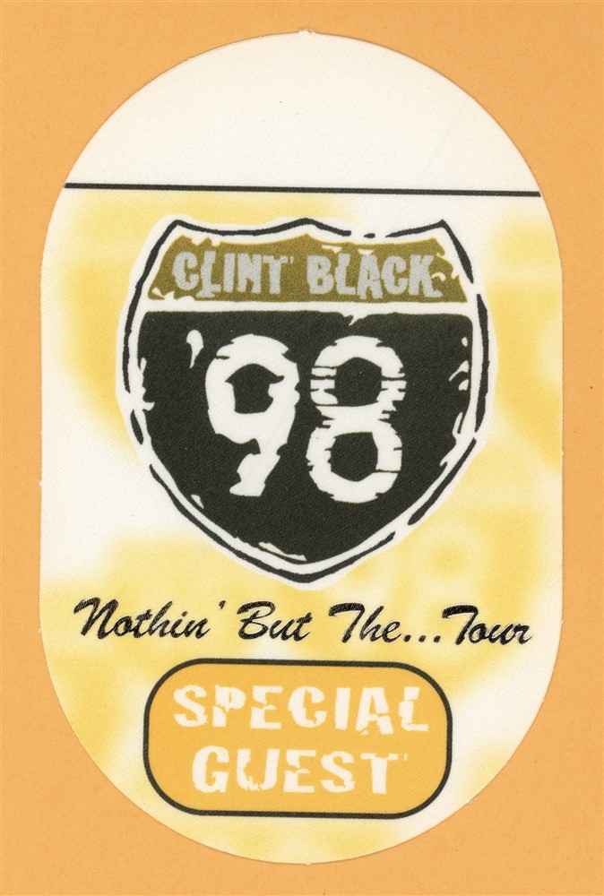 Clint Black 1998 Nothin' but Taillights Concert Tour GUEST Backstage Pass