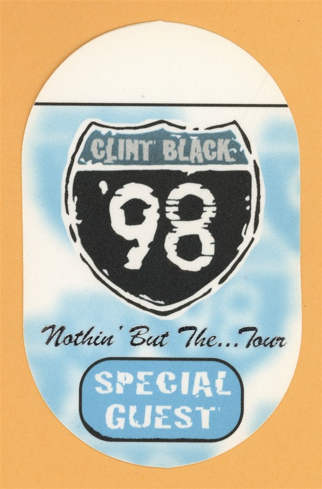 Clint Black 1998 Nothin' but Taillights Concert Tour GUEST Backstage Pass
