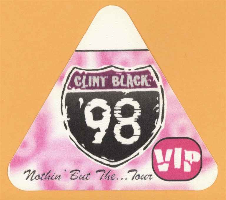 Clint Black 1998 Nothin' but Taillights Concert Tour VIP Backstage Pass