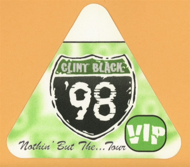 Clint Black 1998 Nothin' but Taillights Concert Tour VIP Backstage Pass