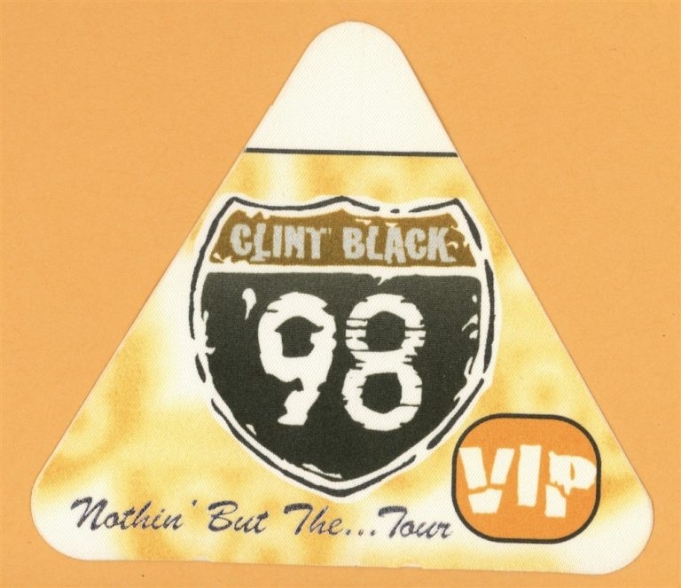 Clint Black 1998 Nothin' but Taillights Concert Tour VIP Backstage Pass