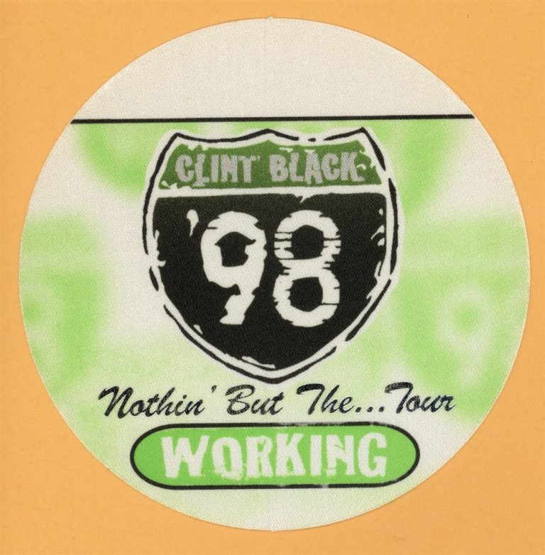 Clint Black 1998 Nothin' but Taillights Concert Tour WORKING Backstage Pass
