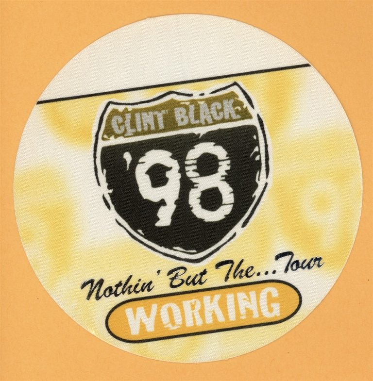 Clint Black 1998 Nothin' but Taillights Concert Tour WORKING Backstage Pass