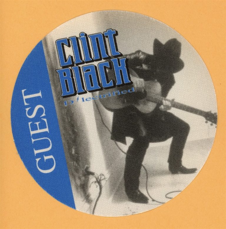 Clint Black 1999 D'lectrified Concert Tour GUEST Backstage Pass