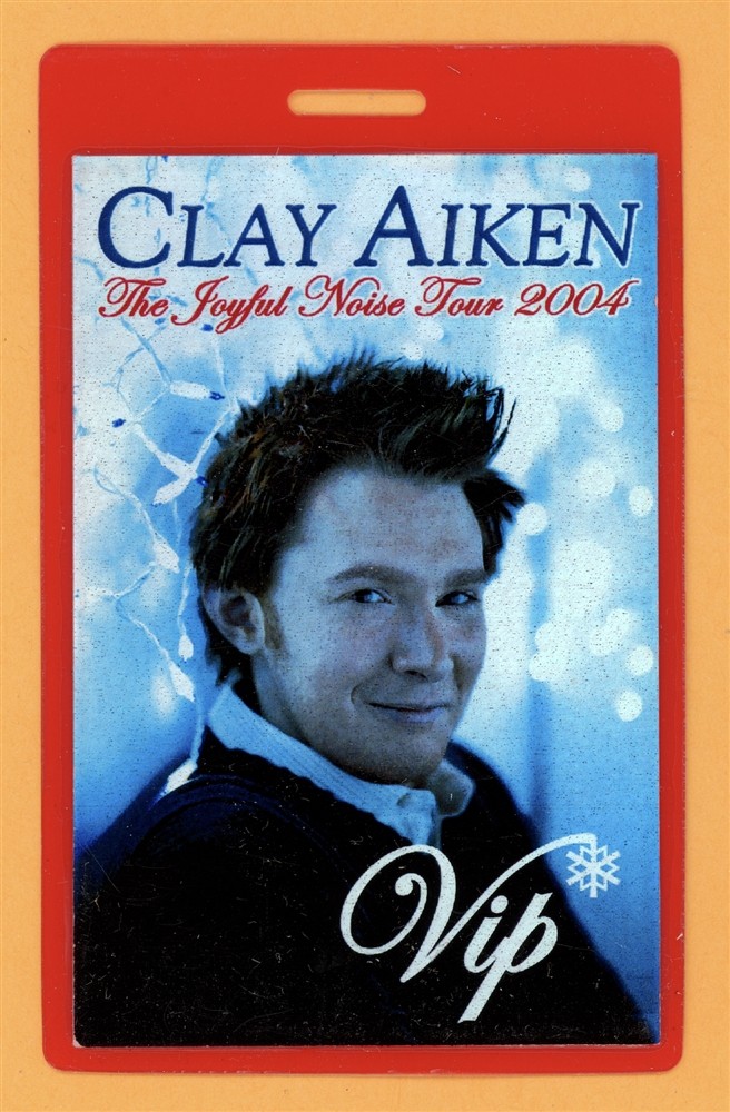 Clay Aiken 2004 Tour VIP Laminated Backstage Pass