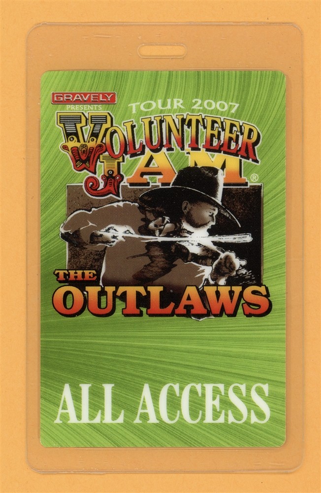 Charlie Daniels Band 2007 The Outlaws Tour All Access Laminated Backstage Pass