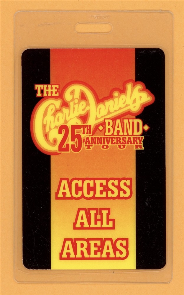 Charlie Daniels Band 1995 25th Anniversary Tour AAA Laminated Backstage Pass