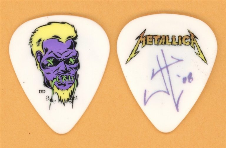 Metallica James Hetfield Vintage Guitar Pick - 2008 Death Magnetica Tour