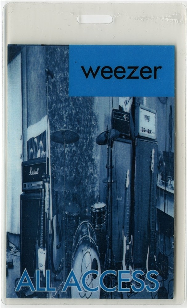 Weezer 1994 Blue Album Concert Tour Vintage All Access Laminated Backstage Pass