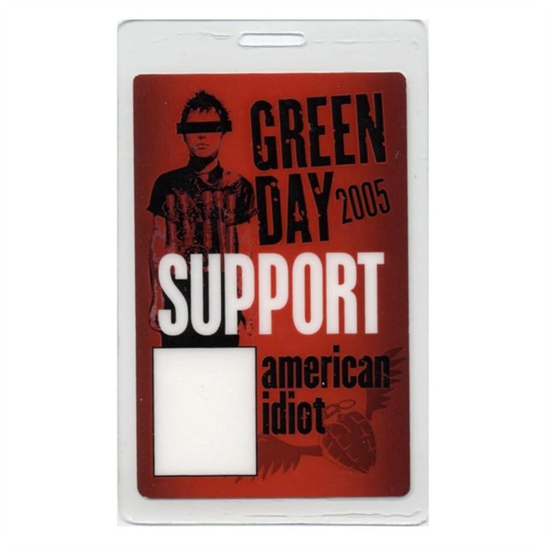 Green Day 2005 Concert Laminated Backstage Pass American Idiot Tour