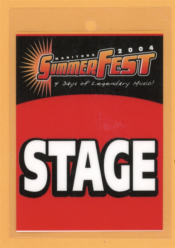 Boston 2004 Summer Fest Stage Laminated Backstage Pass