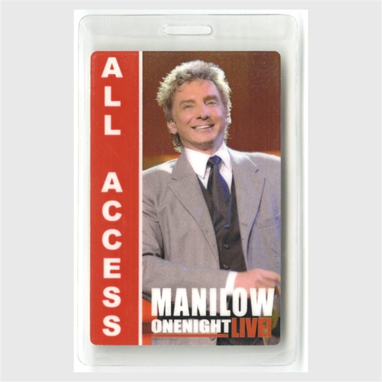 Barry Manilow 2004 Scores Concert Tour All Access Laminated Backstage Pass