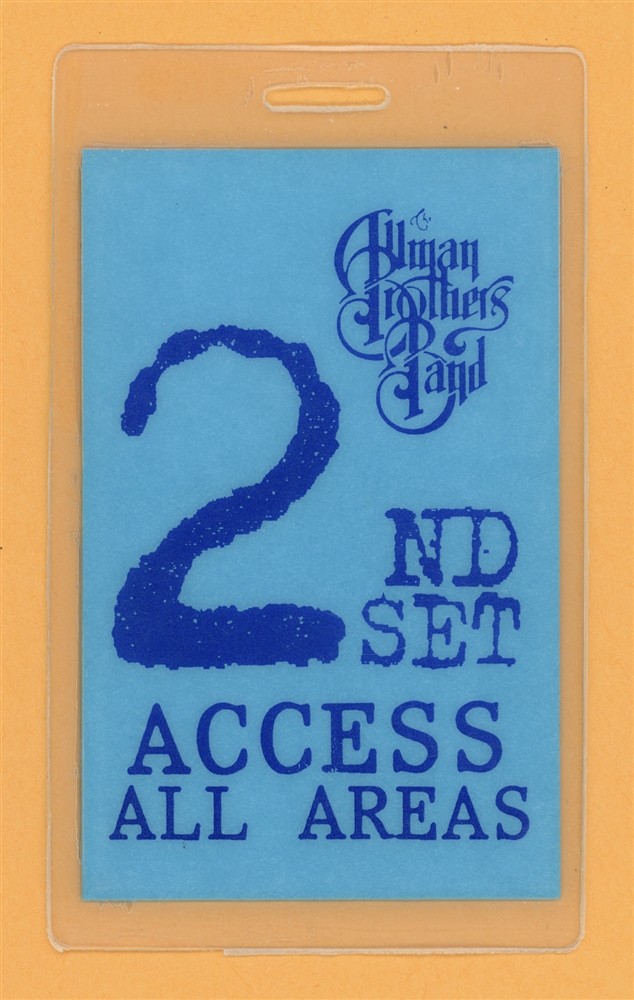 Allman Brothers Band 1995 Tour AAA Laminated Backstage Pass