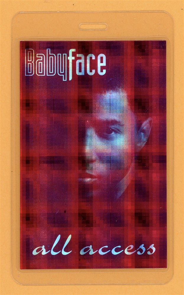 Babyface 2001 Tour All Access Laminated Backstage Pass