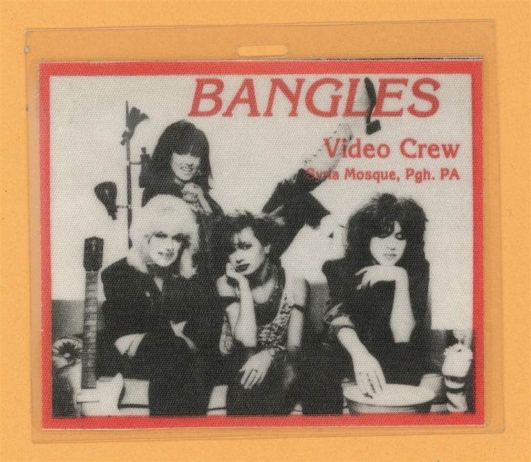 Bangles 1984 All Over The Place Tour Video Crew Laminated Backstage Pass