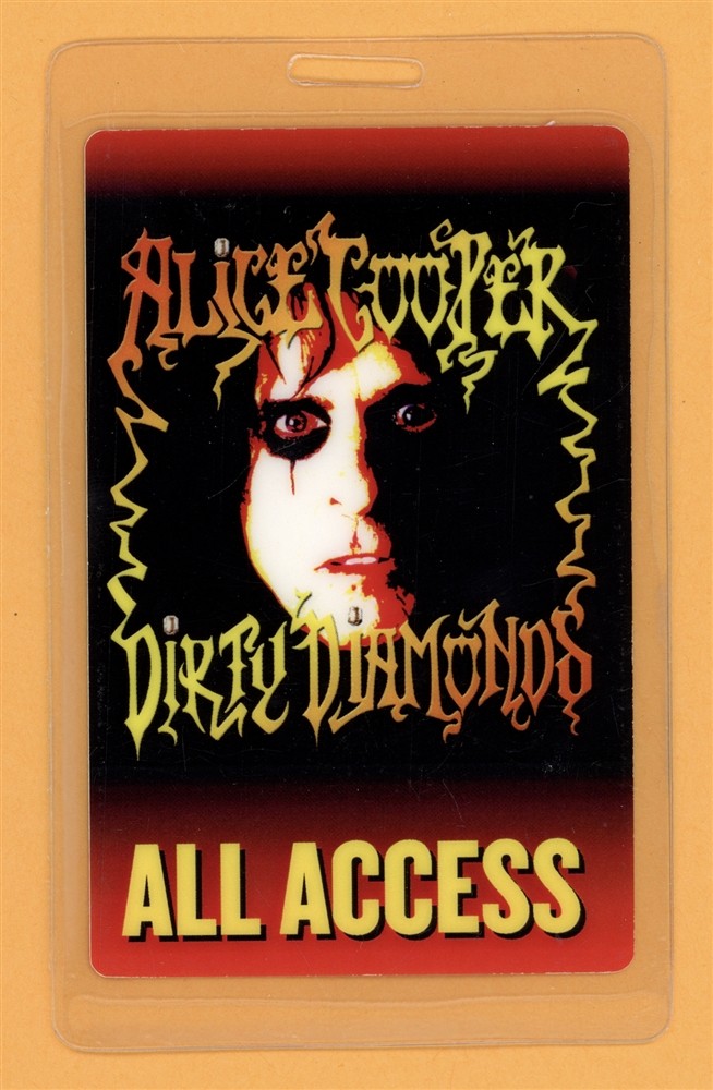 Alice Cooper 2005 Dirty Diamonds Tour w/ Cheap Trick AA Laminated Backstage Pass