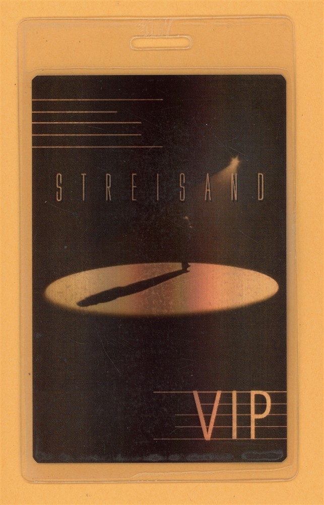 Barbra Streisand 1994 Tour VIP Laminated Backstage Pass