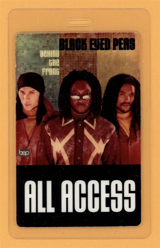 Black Eyed Peas 1998 Behind The Front All Access Laminated Backstage Pass