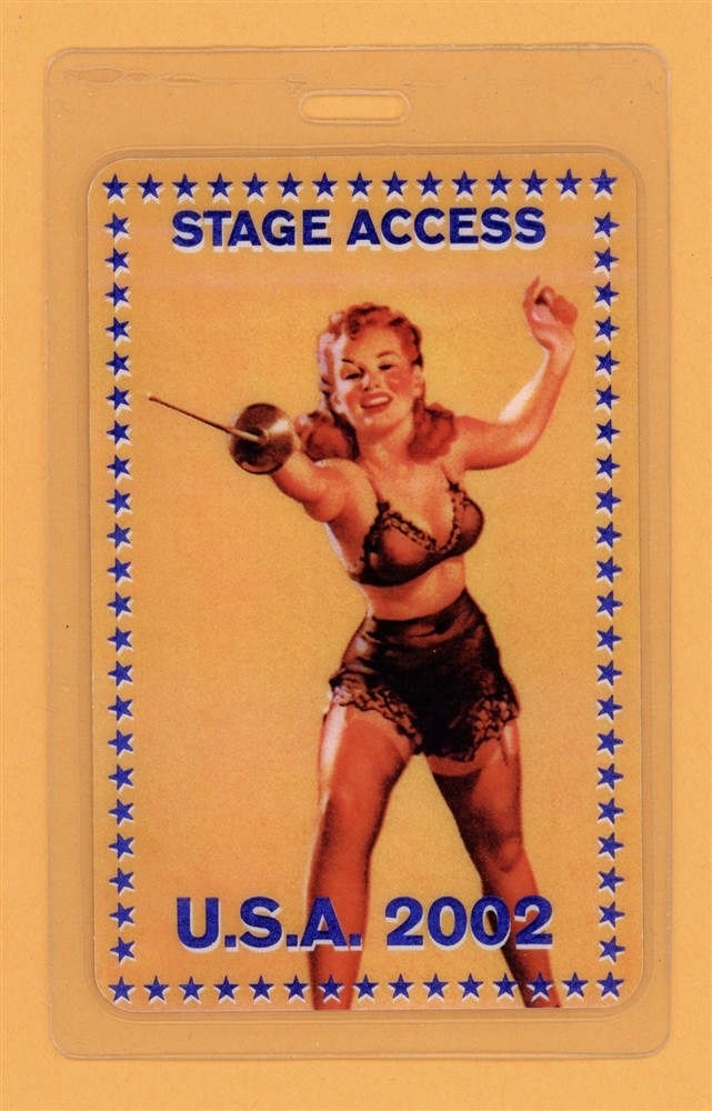 Bob Dylan 2002 Concert Tour Stage Access Laminated Backstage Pass