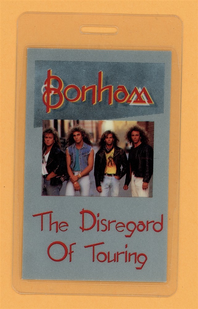 Bonham 1989 Disregard of Timekeeping Tour Laminated Backstage Pass
