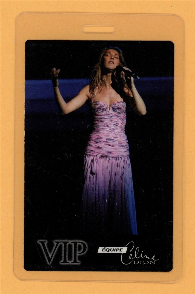 Celine Dion 2006 A New Day Tour VIP Laminated Backstage Pass